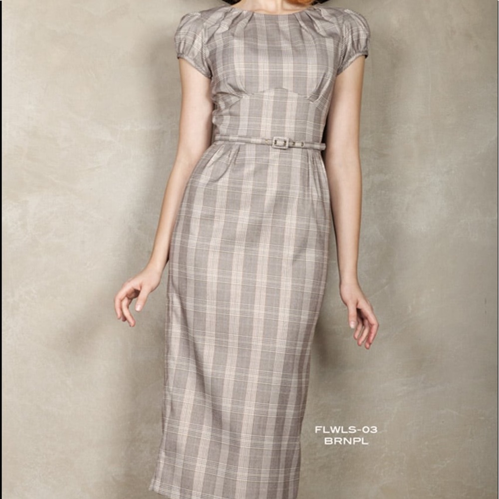 Stop Staring! Flawless Dress - plaid, Sz S